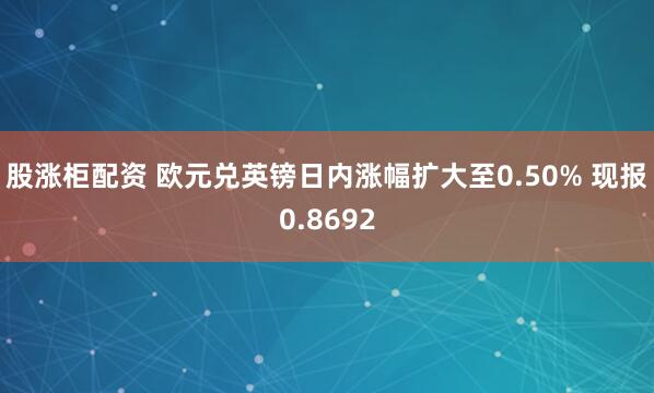 股涨柜配资 欧元兑英镑日内涨幅扩大至0.50% 现报0.8692